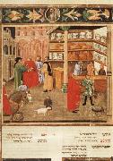 unknow artist Scene of Pharmacy,from Avicenna's Canon of Medicine Sweden oil painting artist